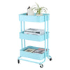 3 Tier Kitchen Trolley Cart Slim Rolling Cart Shelf Utility Storage Organizer