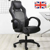 Office Executive Racing Gaming Chairs Swivel Leather Computer Desk Chair Grey