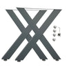 Set of 2 Heavy Duty X Shape Industrial Table Legs for Dining/Bench/O