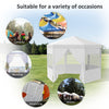 3.9m Outdoor Gazebo Canopy Party Tent with 6 Removable Side Walls White