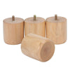 4x Wooden Sofa Legs replacement tapered feet for stool bed chair TURNED WOOD