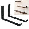 2PCS Black Shelf Brackets Industrial Shelves Bracket for Book Items Floating DIY