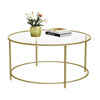 Coffee Table, Console Table, Tempered Glass Sofa Table End Table Golden