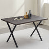 X-shaped Metal Support Legs Simple Dining Table Living Room Kitchen Rectangular