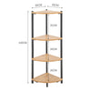 4 Tier Ladder Corner Shelf Shelving Unit Metal Wood Storage Display Stand Rack