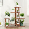 Wooden Plant Shelf Ladder Style Flower Pots Corner Stand Storage Unit In/Outdoor