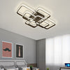 LED Ceiling Light Aluminum Square Lamp Chandelier Fixture White Black Gold Frame