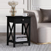 Sofa Side End Table Bedside Table Nightstand Cabinet with Storage Drawer Shelf