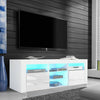 Modern TV Unit Cabinet High Gloss Doors With LED Light TV Stand Sideboard Drawer
