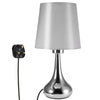 Touch Table Lamp Bedroom Bedside Dimmable Lights Tapered Shade With LED Bulb