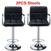 2x Bar Stools Gas Lift Swivel Stool Hub Club Cafe Breakfast Chairs PU Leather UK