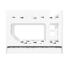 Single Wooden Bunk Bed White Kids with Trundle Bed and Two Ladders Modern
