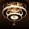 Luxury 36W LED Crystal Ceiling Light Flush Mount Crystal Chandelier Warm White