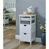 Bedside Bedroom Bathroom Table Cabinet Nightstand Storage Unit Wooden Wicker New