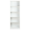 5 Tier White Wooden Freestanding Bookcase/Books