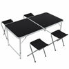 4FT FOLDING CAMPING TABLE ALUMINIUM PICNIC PORTABLE ADJUSTABLE PARTY BBQ OUTDOOR
