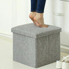 Small Seat Storage Ottoman Folding Pouffee Foot Stool Cubed Toys Box For Bedroom