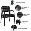 2pcs Reception Chairs PU Leather Meeting Office Chairs Upholstered Guest Chairs