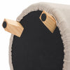 Round Footstool Ottoman Linen Footrest Storage Cover Seat Toy Box Home Bedroom