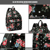 Girls Backpack Rucksack Travel A4 Canvas Flower Print School Shoulder Bag UK