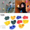 10X Rock Climbing Holds Wall Stones In/Outdoor Kids Playground With Fixing Set