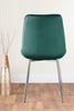2x Pesaro Chrome Leg Modern Velvet Dining Chairs - Returned