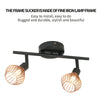 2-Way Ceiling Light Wall Spotlight Industrial Birdcage Retro Ceiling Flush Light