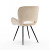 LILY MODERN VELVET DINING CHAIR PADDED SEAT METAL LEG KITCHEN OFFICE SET OF 2