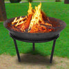 Cast Iron Fire Bowl Firepit Modern Stylish Fire Pit Garden Outdoor Steel Large