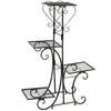 4 Potted Wrought Iron Plant Stand Metal Flower Rack Holder Home Office Decoratio
