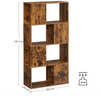 Rustic Cube Bookcase Vintage Industrial Style Display Cabinet Storage Shelf Unit