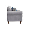 2, 3 Seater Grey Linen Fabric Sofa Armchair Lounger with 2 Pillows Living Room