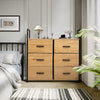 3/4/6 Drawers Chest of Drawers Bedroom Storage Cabinet Fabric Organizer Unit Oak