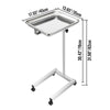 VEVOR Mayo Stand Mayo Traywith Adjustable Height 32-51in for Laboratory Salon