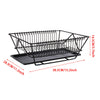 Metal Wire Dish Drainer Kitchen Bowls Dishes Cutlery Draining Holder Organizer