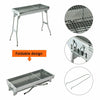 Large Portable Folding Charcoal BBQ Grill Stainless Steel Camping Picnic Cooking