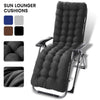 Sun Lounger Sunbed Cushion Pad Garden In/Outdoor Beach Recliner Chair Seat Pads