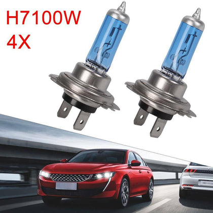 4 X H7 100W 6000K Xenon HID Super White Effect Look Headlight Lamps Light Bulbs