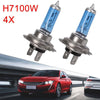 4 X H7 100W 6000K Xenon HID Super White Effect Look Headlight Lamps Light Bulbs