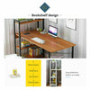 Corner Computer Desk H-shaped PC Laptop Table Home Office Workstation +4 Shelves