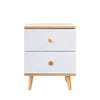 Modern Chest Of 2 Drawers Bedside Table Wooden Stand Nightstand Cabinet Bedroom