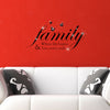 Walplus Wall Sticker Decal Family Quote with Swarovski Crystals Home Decorations