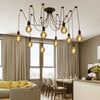 Vintage Ceiling lights chandelier black industrial pendant lamp shades spider UK