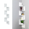 White Floating Wall Shelves Corner Shelf Storage Display Bookcase 2 5 Tier High