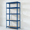 Neo 5 Tier Blue Large Steel Garage Shelving Racking Unit Storage Racks 180x90x40