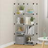 Storage Unit DIY Wire Grid Cabinet Bookcase Shelf Rack Organiser Metal 8 Cube