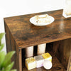 Utility Storage Cabinet Rustic Brown Side Cupboard Vintage Style Unit Shelves