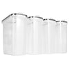 Set of 4 Airtight Cereal Storage Containers Dispenser 4L Dry Food Storage Box UK