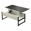 LED Coffee Table Desk Foldable Living Room Lift Up Hidden Storage Bottom Shelf