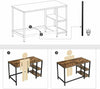 Industrial Computer Desk Rustic Metal Furniture Vintage Compact Office Study Leg